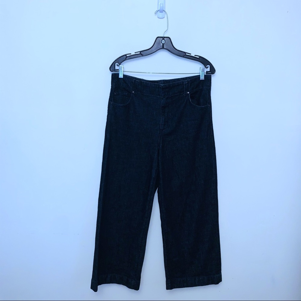 Ann Taylor The Wide Leg Dark Wash Denim Pants